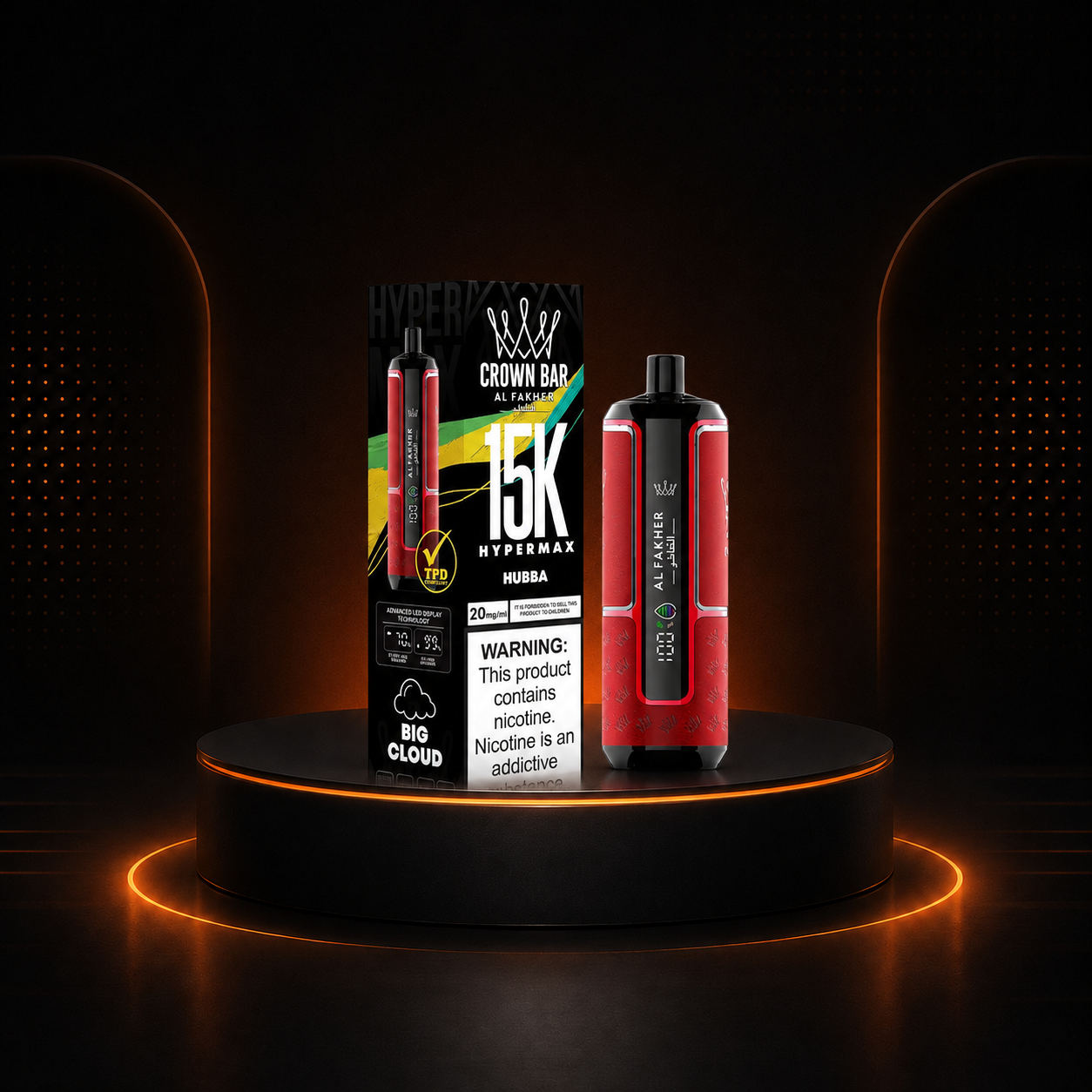 Al Fakher Crown Bar HyperMax 15K Hubba Dampfer
